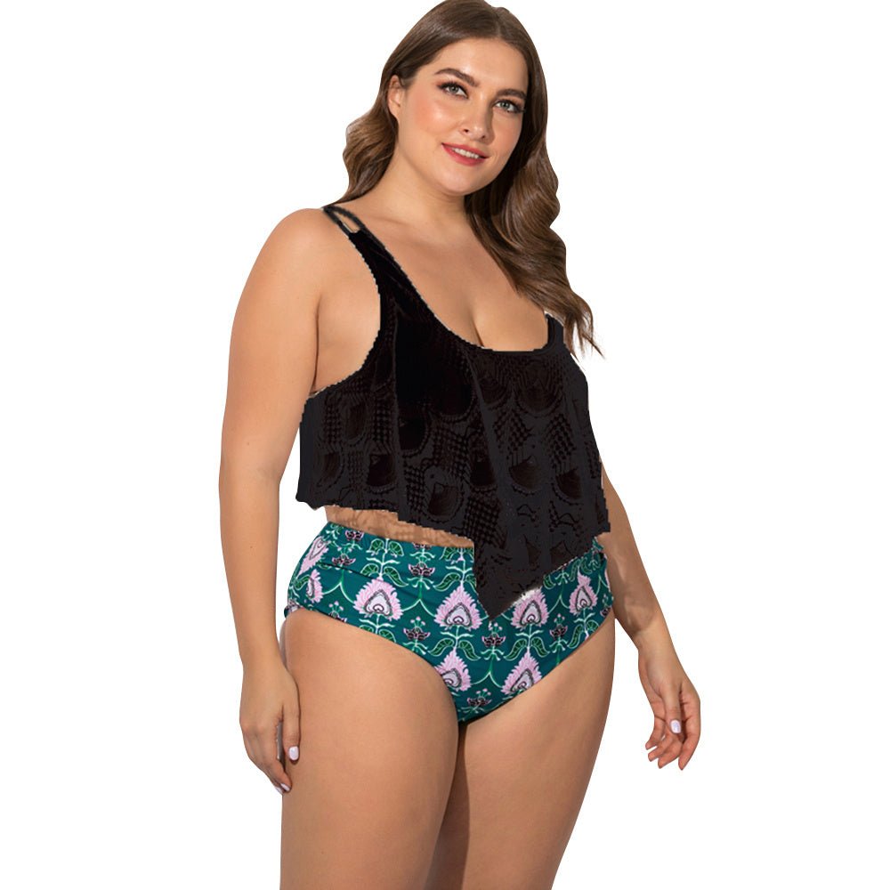 Split swimsuit plus size - Ormond Beach Boutique