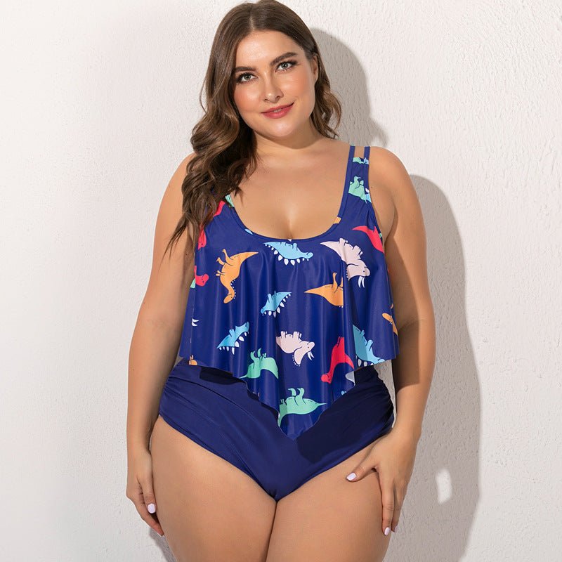 Split swimsuit plus size - Ormond Beach Boutique