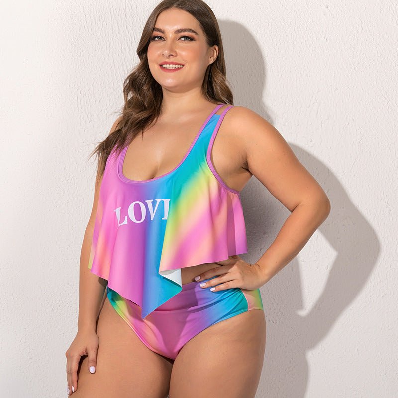 Split swimsuit plus size - Ormond Beach Boutique