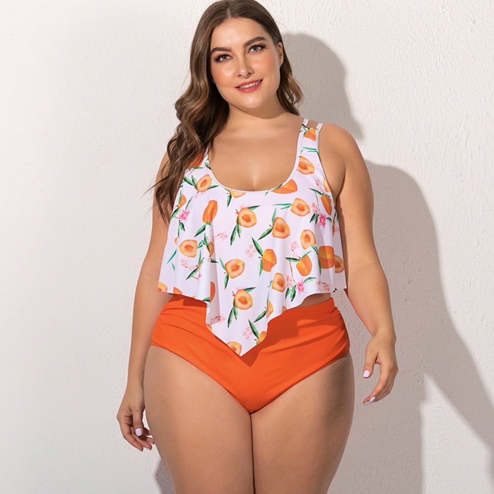 Split swimsuit plus size - Ormond Beach Boutique