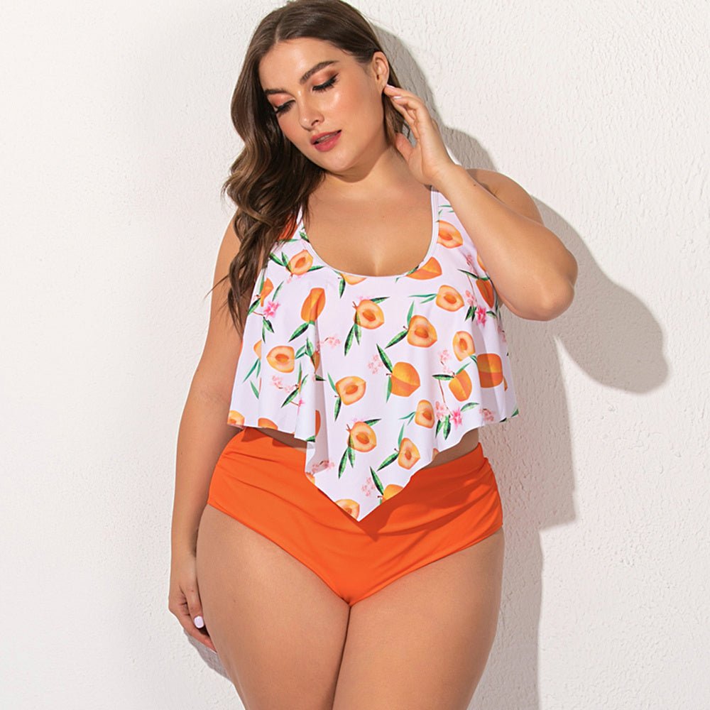 Split swimsuit plus size - Ormond Beach Boutique