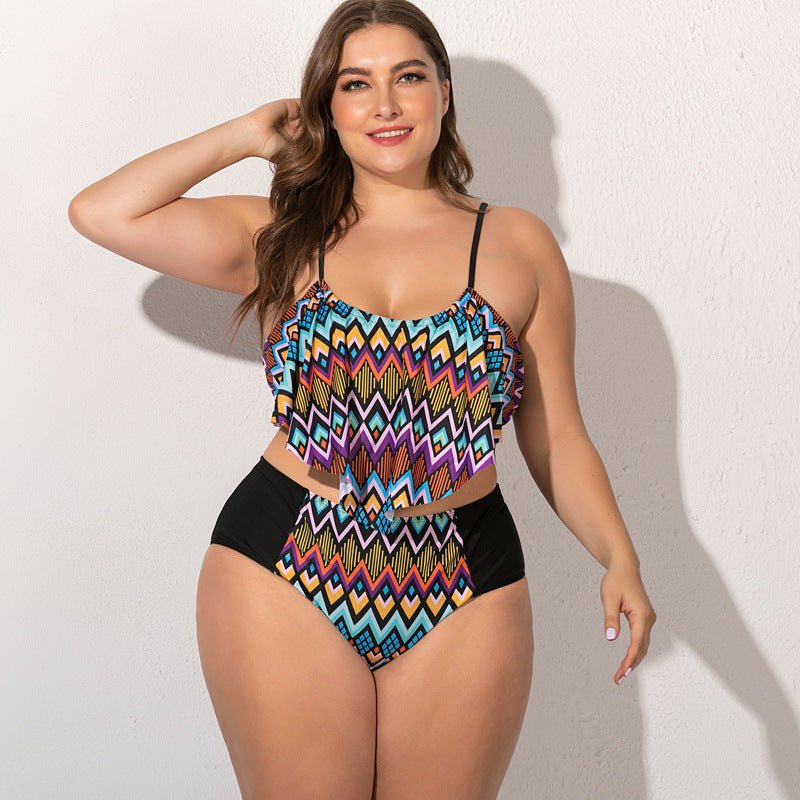 Split swimsuit plus size - Ormond Beach Boutique