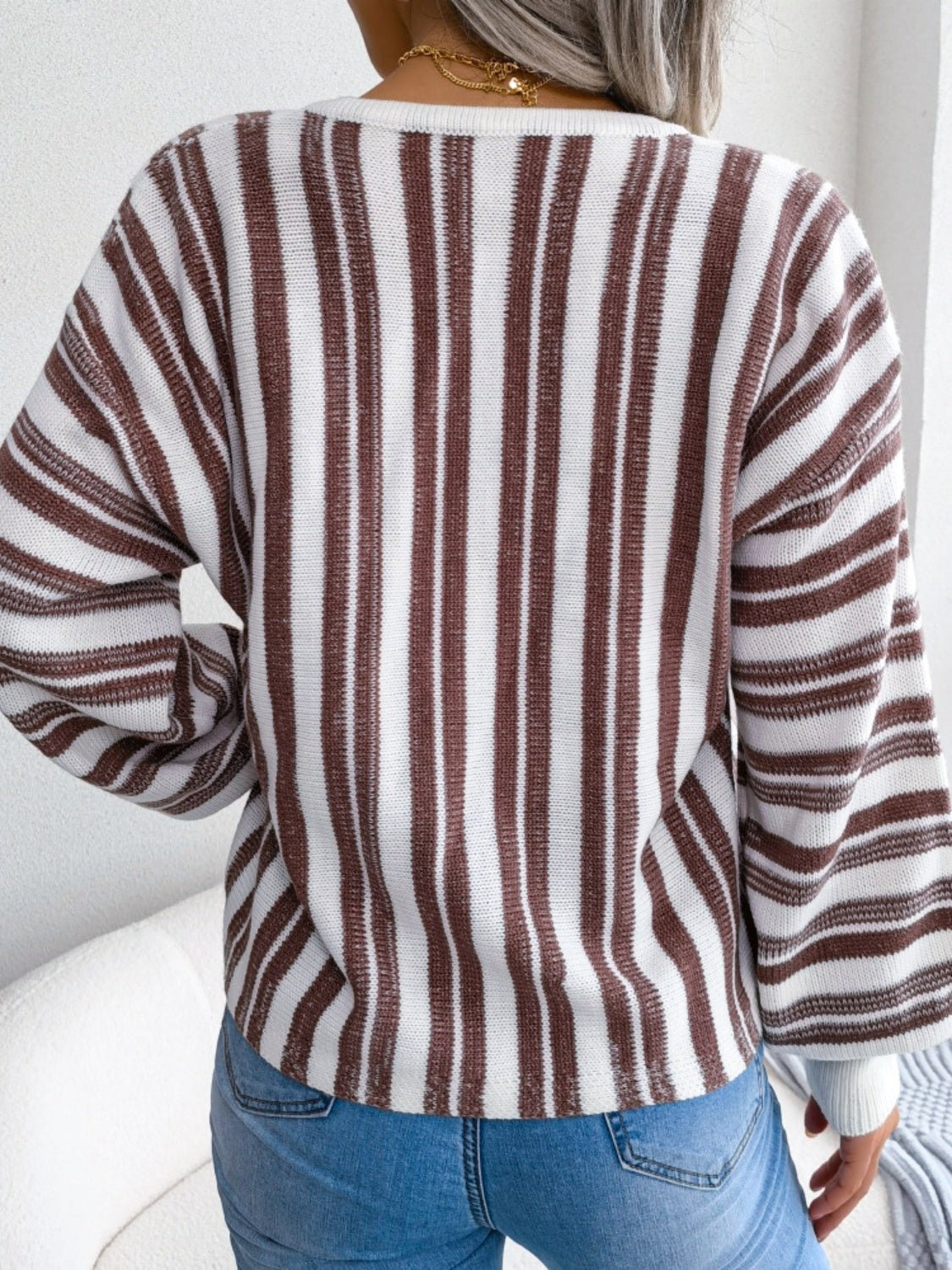 Striped Lace - Up Long Sleeve Sweater - Ormond Beach BoutiqueTrendsiOrmond Beach Boutique9849d393 - 621b - 4416 - aedf - 5c9191431ec1 - Max100100301464228100100301464228TaupeL