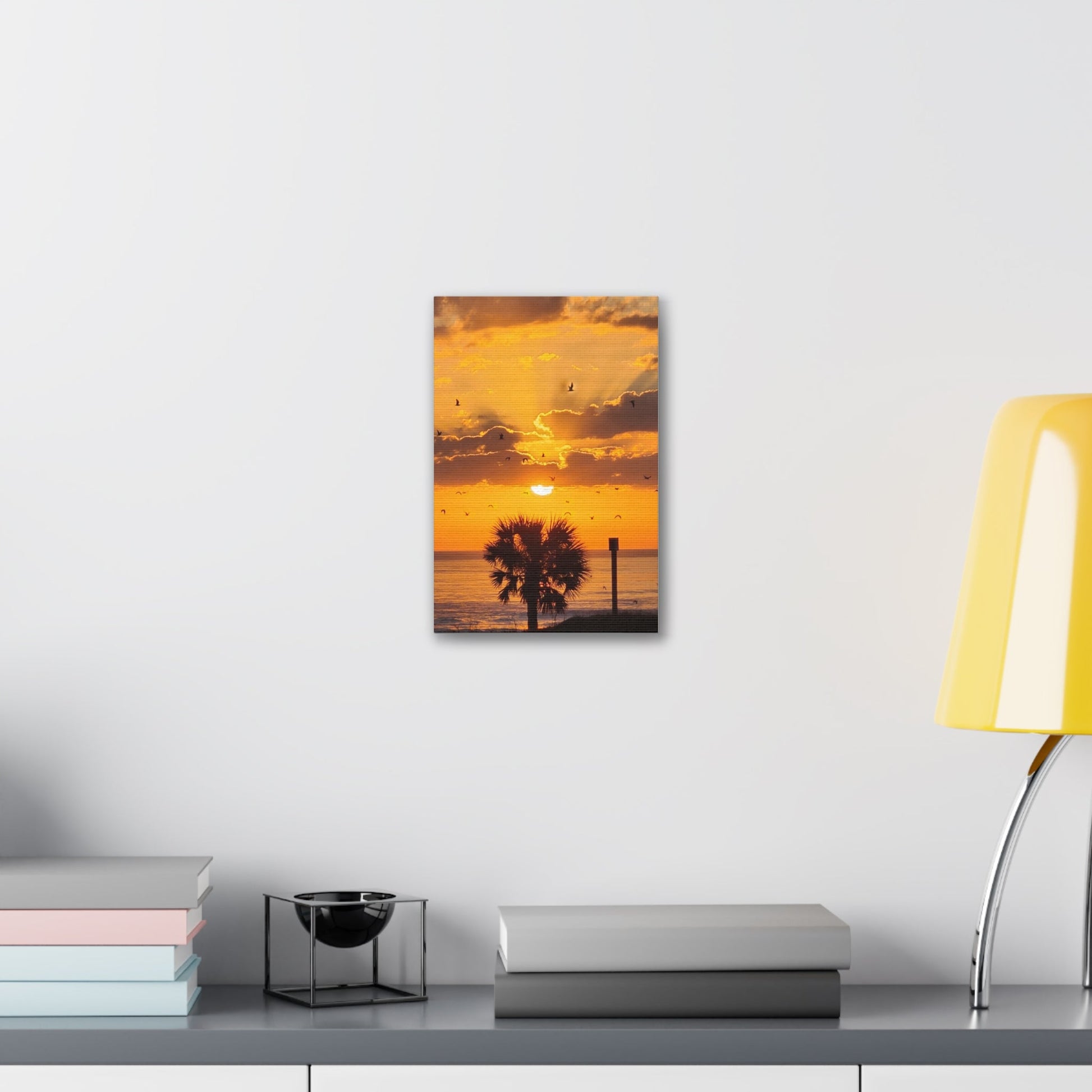 Sunset Canvas Wall Art – Vibrant Tropical Landscape - Ormond Beach Boutique