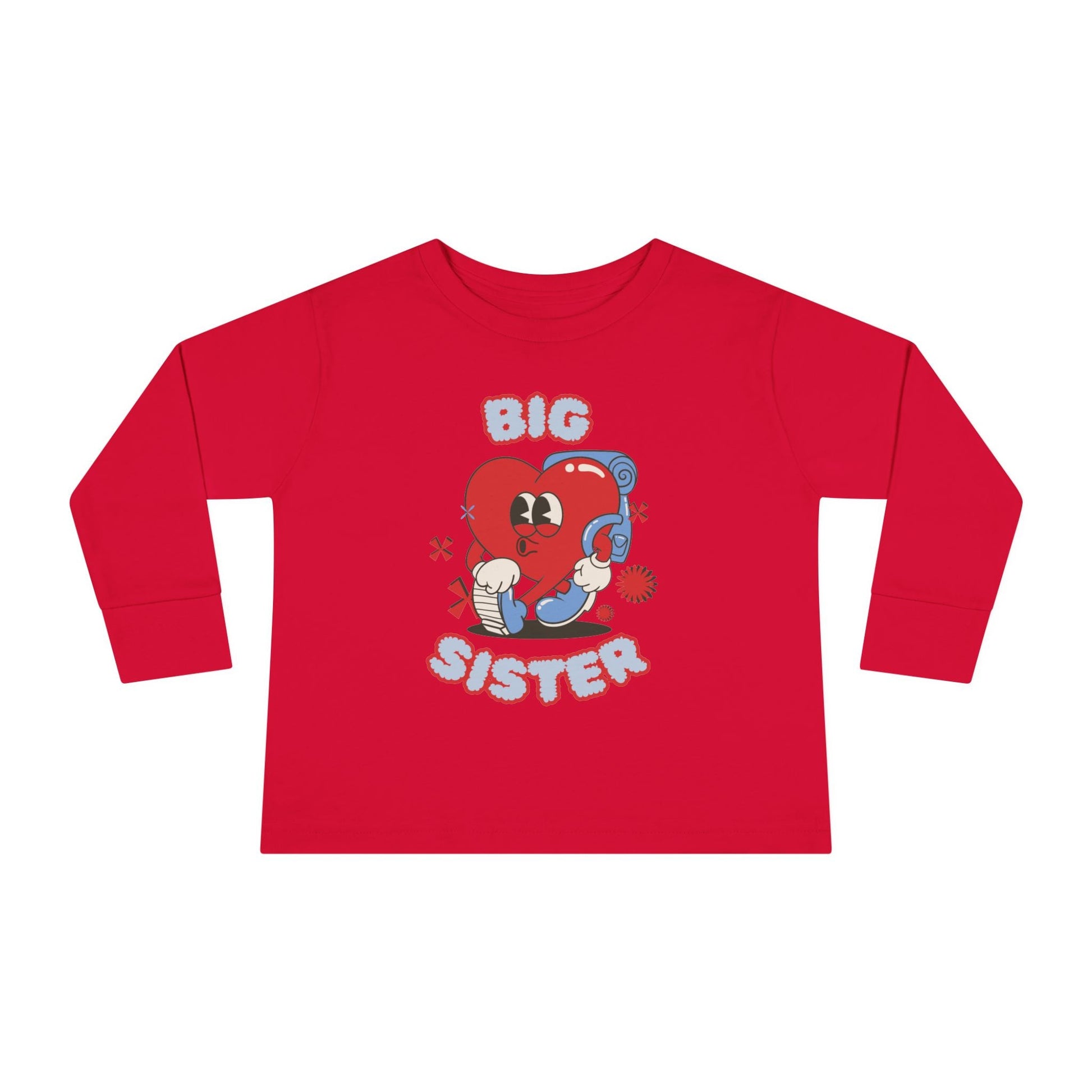 Toddler Long Sleeve Tee - Cute 'Big Sister' Design for Kids - Ormond Beach Boutique