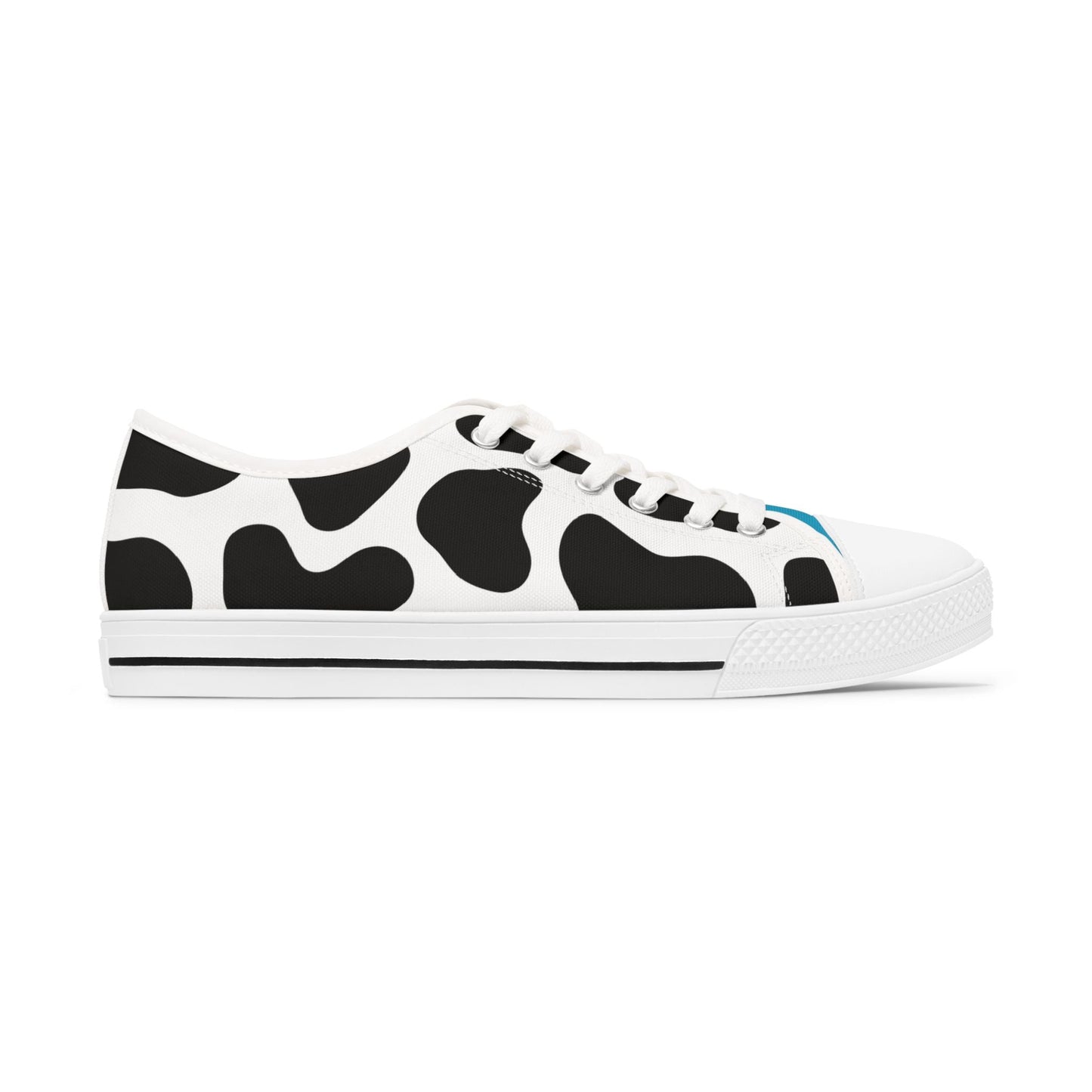 Trendy Cow Print Low Top Sneakers for Women - Casual Footwear - Ormond Beach Boutique