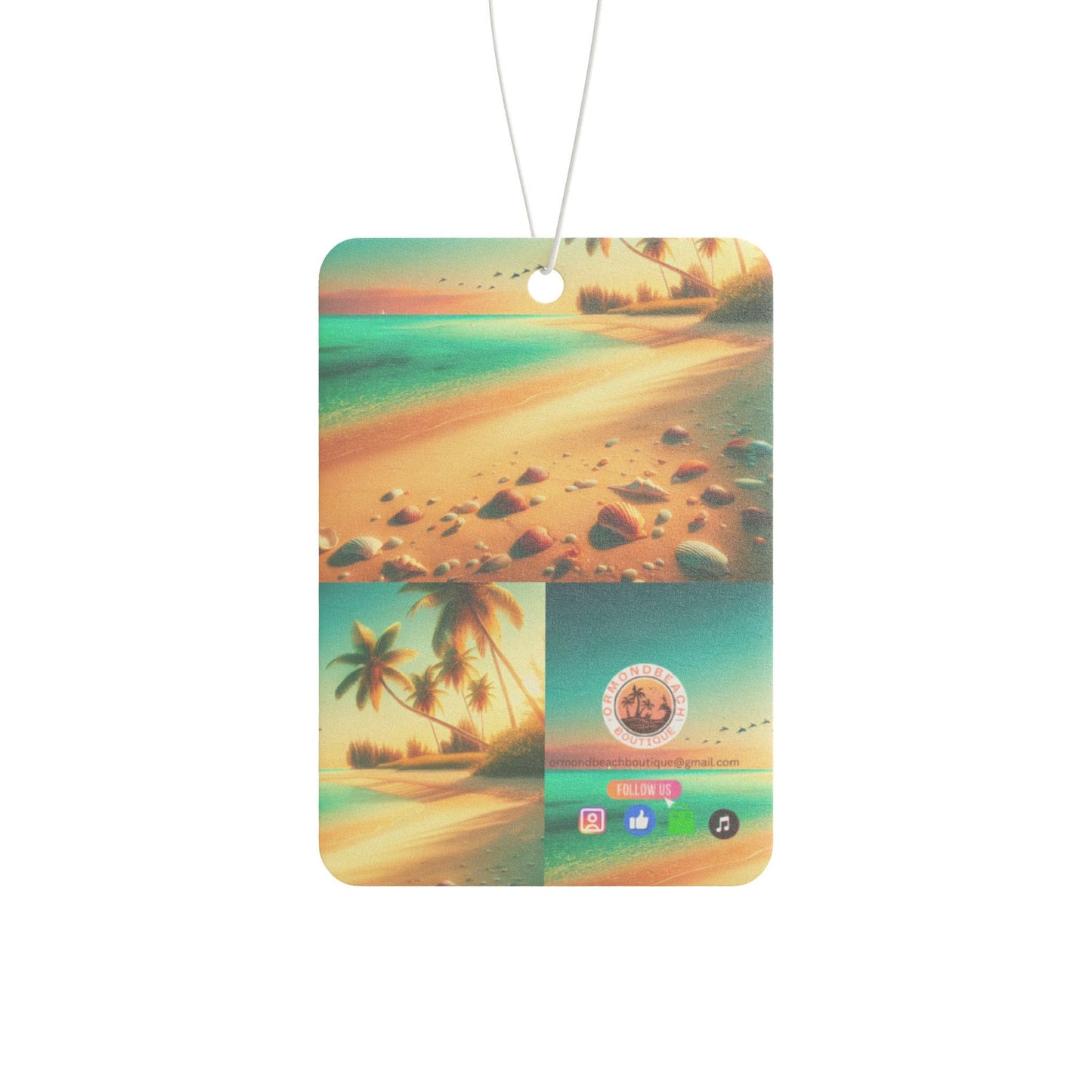 Tropical Beach Car Air Freshener - Freshen Up Your Ride! - Ormond Beach Boutique