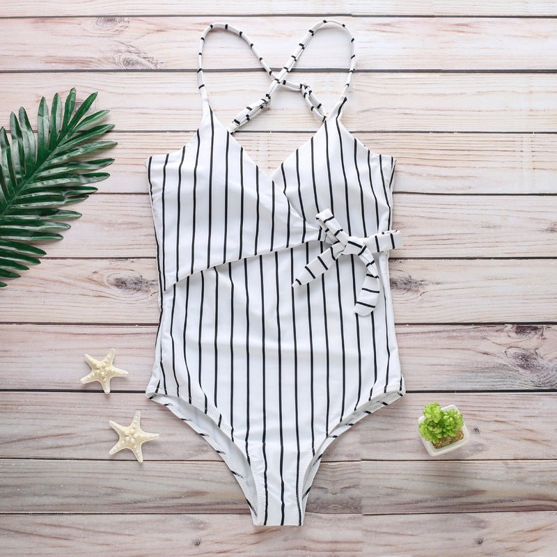 Vertical one - piece swimsuit - Ormond Beach Boutique