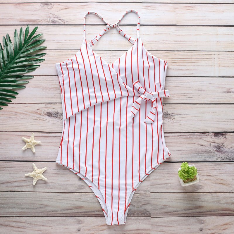 Vertical one - piece swimsuit - Ormond Beach Boutique