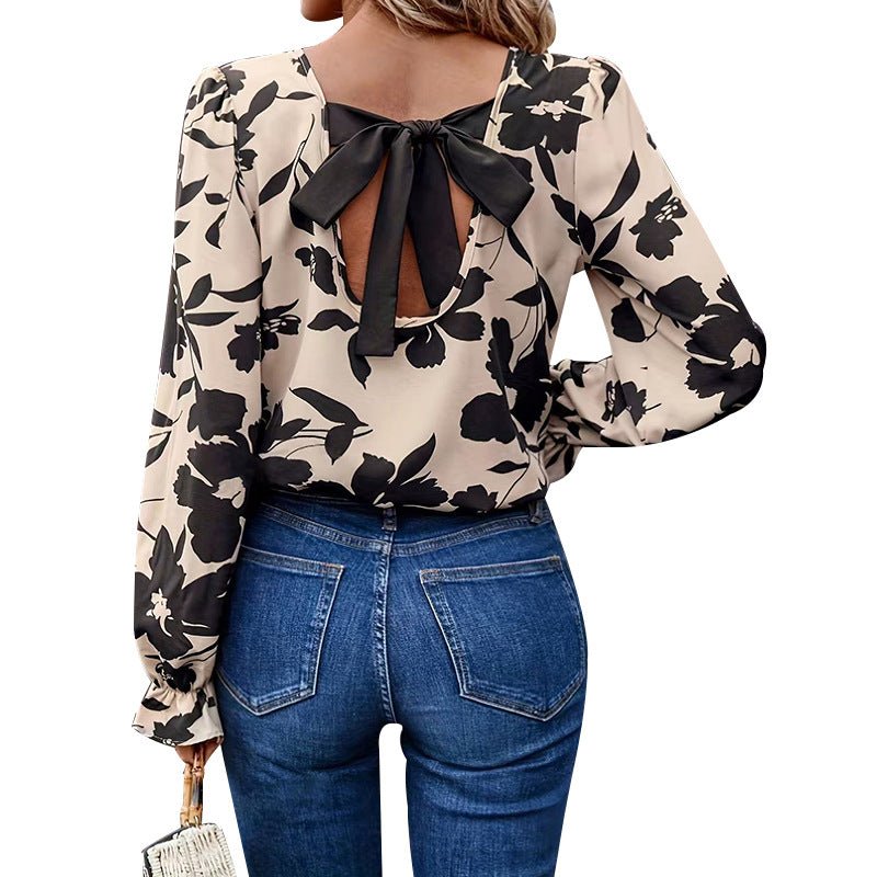 Women's Backless Slingback Shirt Top - Ormond Beach Boutique