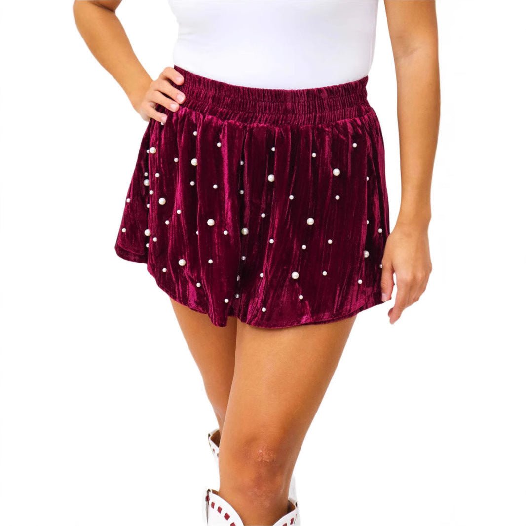 Women's Pearl Broken Velvet Skirt - Ormond Beach Boutique